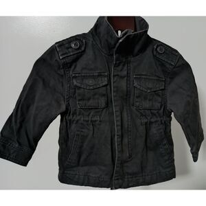 OshKosh B'gosh:  Black Vintage Looking Zip/Snap Button Jacket, Boy Size 2T